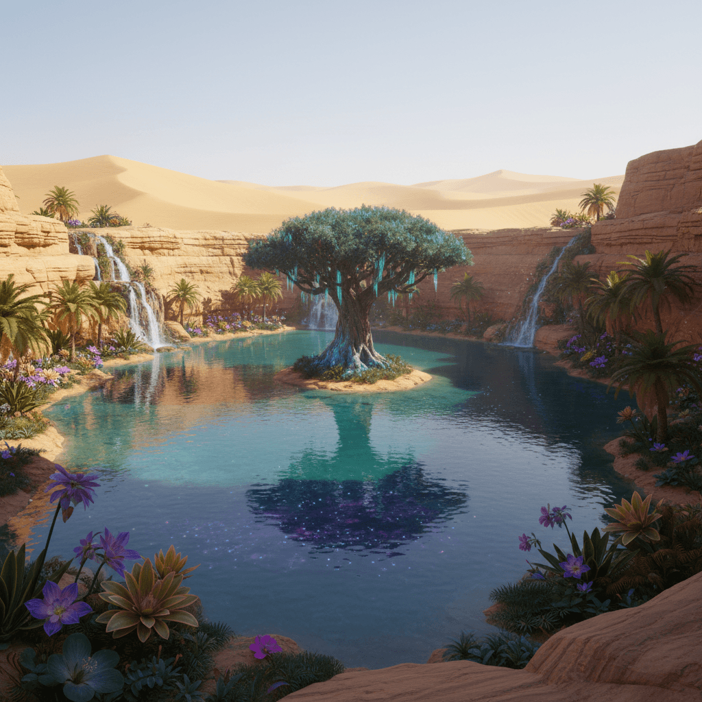 بحيرة السحر الهادئة والسحرية