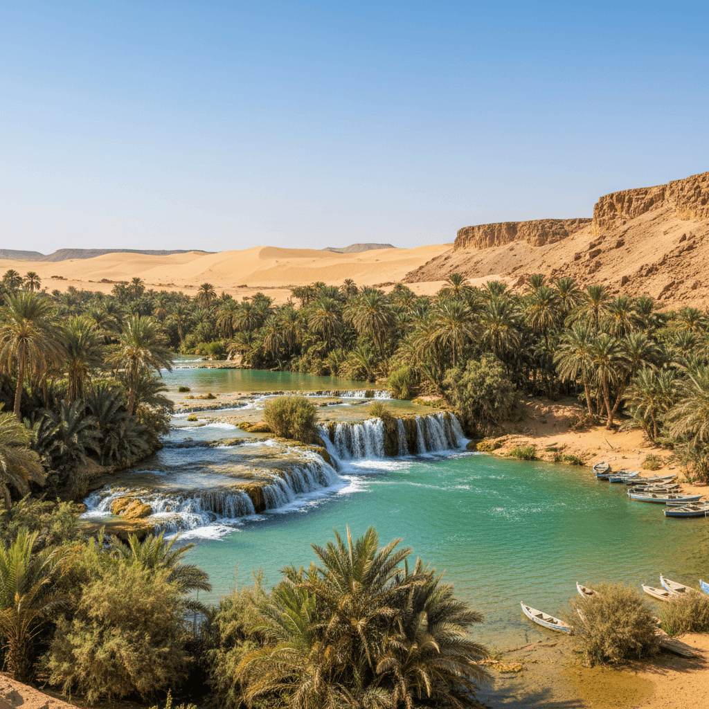 شلالات وادي الريان الطبيعية